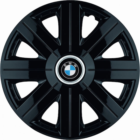 Jestic Set Capace De Roți Auto Compatibilitate Bmw 4 Bucăți 14 Inch Negru/Negru