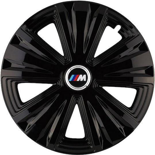 Jestic Set Capace De Roți Auto Compatibile Bmw 4 Bucăți 15 Negru