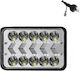 Rectangleς Waterproof Headlights Car LED Mercedes-Benz V 12 / 24V 14cm with White Lighting 1pcs