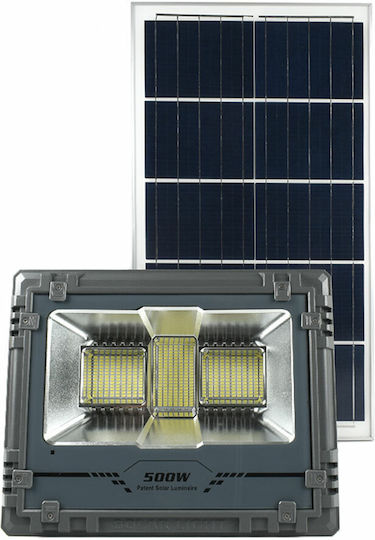 Eliteson Στεγανός Ηλιακός Προβολέας LED 500W Ψυχρό Λευκό 7500K με Τηλεχειριστήριο IP67