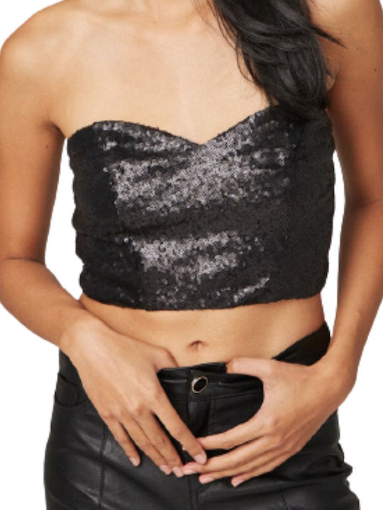 Γυναικεία Μπλούζα Κορσές Strapless Μαύρη