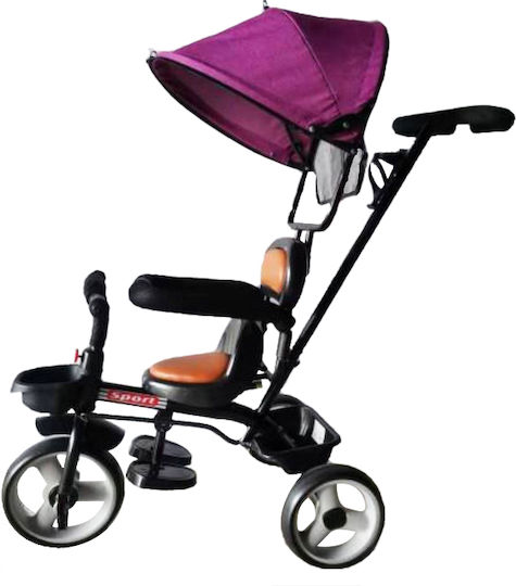Perfectoys Kinderdreirad mit Elterngriff für 3+ Jahre Lila