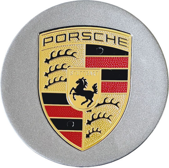 Wheel Center Cap Porsche with 76mm Internal Diameter Silver 1pc