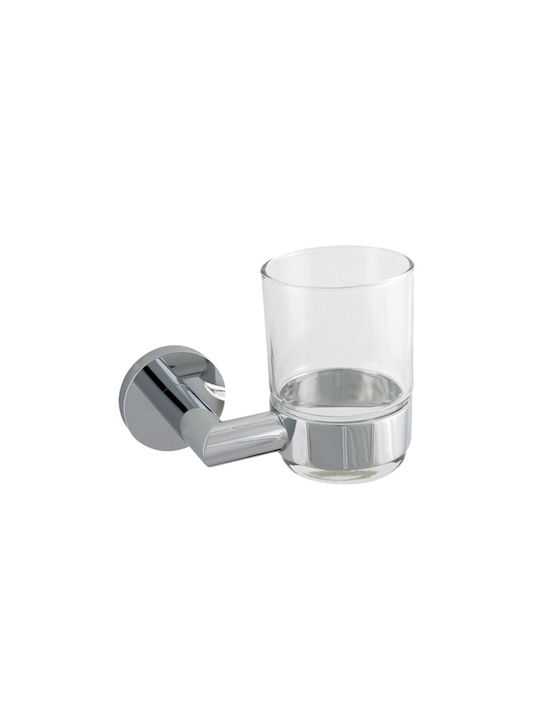 Ravenna Glass Cup Holder Wall Mounted Transparent