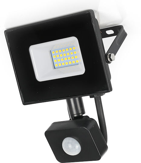 Heda Waterproof LED Flood Light 30W Cold White 6300K with Motion Sensor IP65