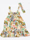 Children's Dress Sleeveless Floral Set with Accessories Multicolour
