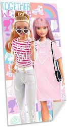 Kids Licensing Παιδική Πετσέτα Θαλάσσης Ροζ Barbie 140x70εκ.