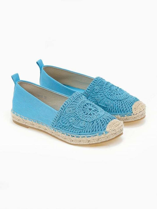 Issue Fashion Women's Knitted Espadrilles Light Blue 0585/8005369