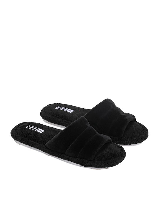 Issue Fashion Women's Slippers with Fur Black 0084/8003801