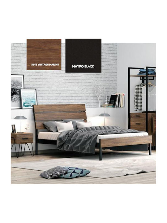 Lydia Bed Half Double Wooden Black for Mattress...
