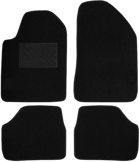 Autopataki Set of Front and Rear Mats 4pcs for Fiat Bravo 2007-2014 Black