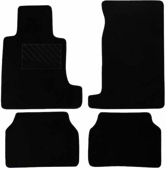 Autopataki Set of Front and Rear Mats 4pcs for BMW E39 1997-2003 Black