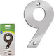 Amig Hausnummer 9 in Silber Farbe 10cm 27887