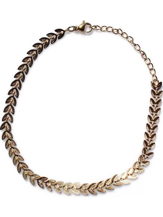 Bizoutaki Gold Plated Anklet from Brass 21cm