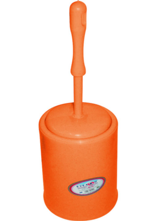 Cyclops Plastic Bathroom Trash Can Orange