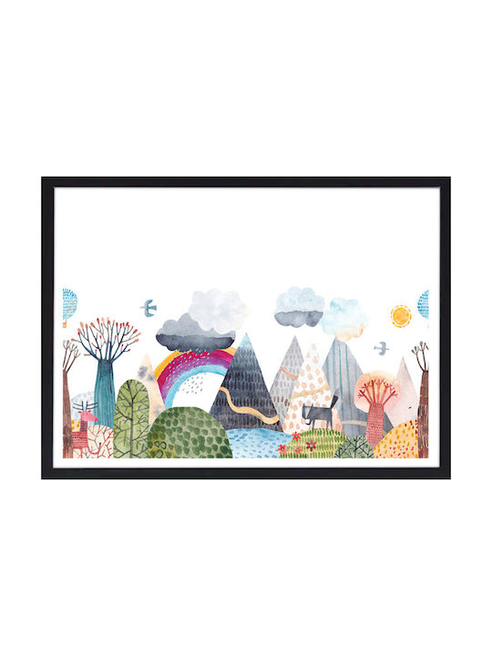 Walls Kids Framed Wall Painting Colorful Forest...