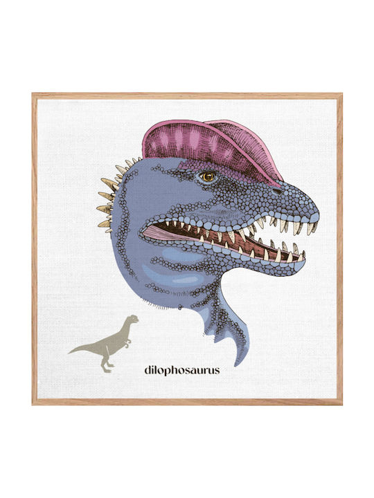 Walls Kids Wall Art Framed Diplodocus on Canvas 20x20cm