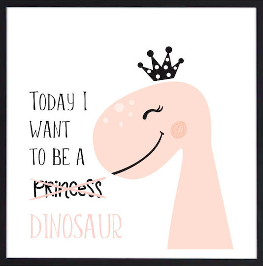 Walls Kids Wall Art Dinosaur Crown with Black Frame 20x20cm Walls-103462-02-10-020-020