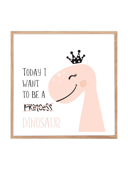 Walls Kids Wall Art Dinosaur Crown Wooden 20x20cm