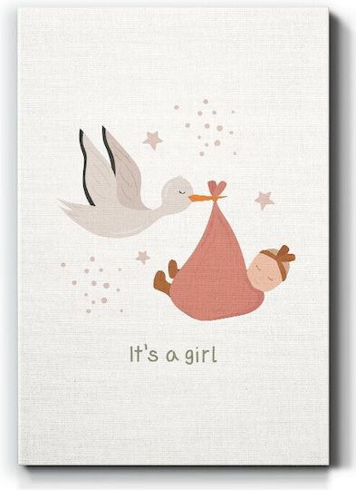Walls Kids Wall Art It's A Girl on Canvas 20x30cm