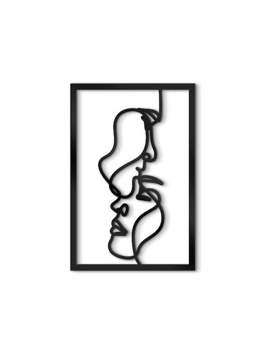 Walls 3D Decorațiune Pentru Perete Siluetă Couple In Love Din Lemn 40x40cm