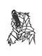 Walls 3D Wall Decor Silhouette Bear Roaring Made of Plastic 40x40cm