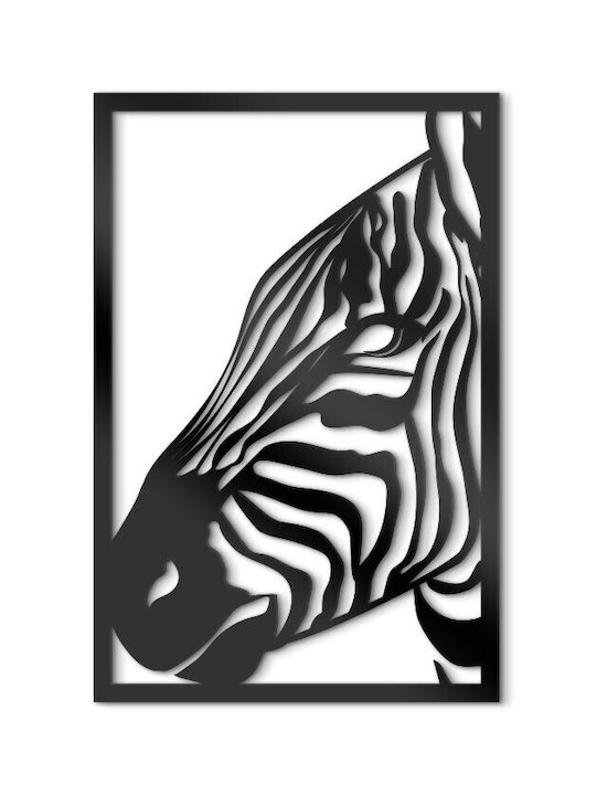 Walls 3D Διακοσμητική Σιλουέτα Ζέβρα από Ξύλο 60x60cm