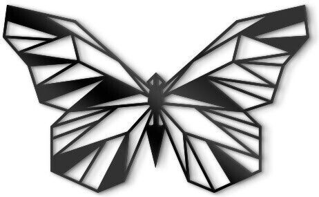 Walls 3D Wanddekoration Silhouette Schmetterling aus Hölzernes 50x30cm
