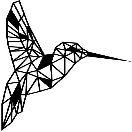 Walls 3D Декоративен Силует Kolibri От Дърво 50x50cm