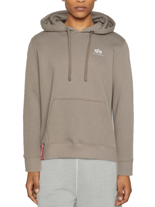 Alpha Industries Суитшърт с Качулка Бежов