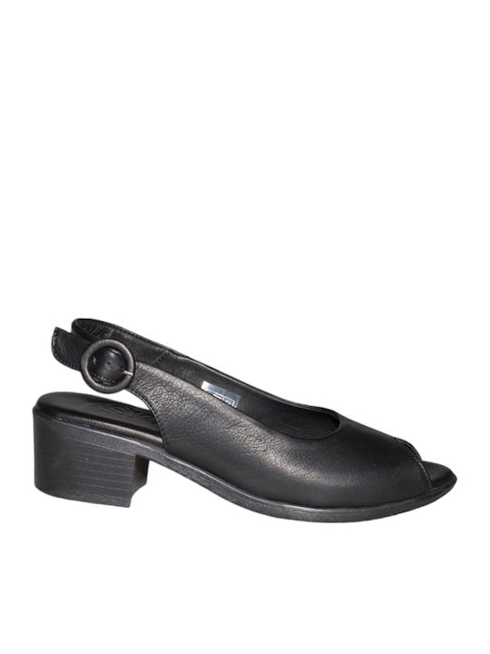 Safe Step Anatomic Leather Peep Toe Black Mediu...