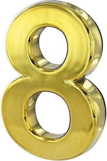 Thirard Πινακίδα με Αριθμό 8 σε Χρυσό Χρώμα 5cm 00967208