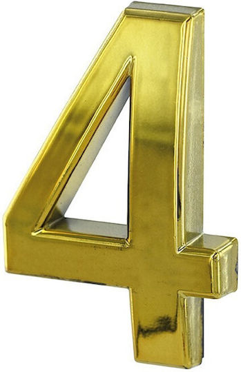 Thirard Πινακίδα με Αριθμό 4 σε Χρυσό Χρώμα 5cm 00967204