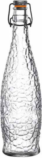Homestyle Glass Water Bottle with Screw Cap Transparent 1000ml