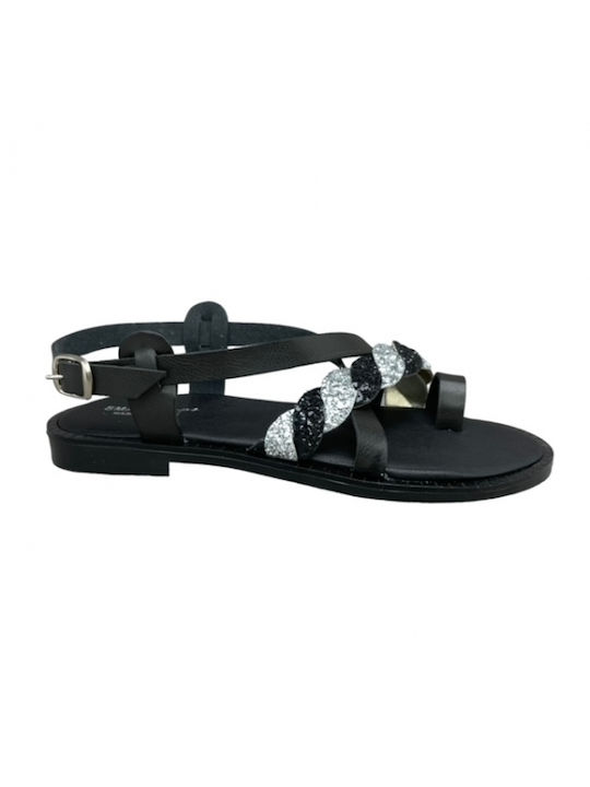 Smart Steps Damen Flache Sandalen in Schwarz Farbe