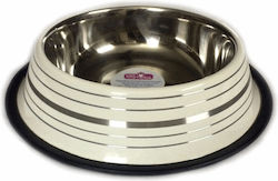 Pet Camelot Stainless Bowls Dog Food & Water White 720ml