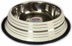 Pet Camelot Stainless Bowls Dog Food & Water White 480ml