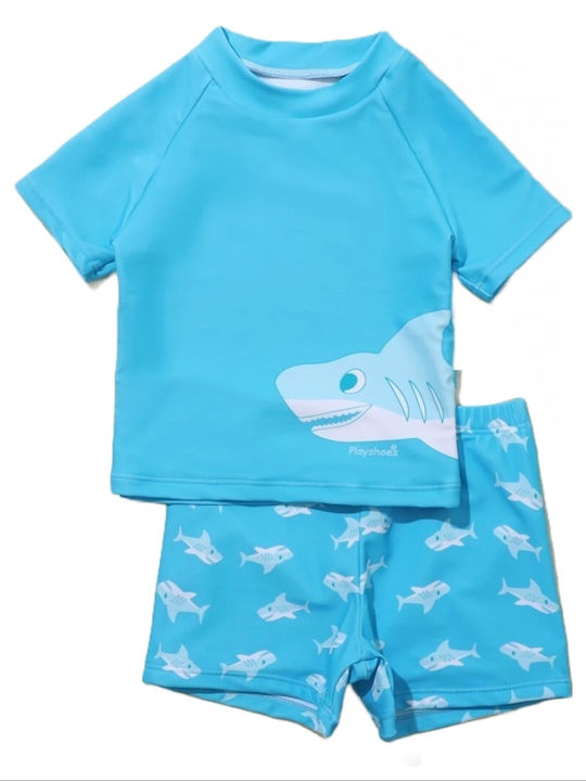 Babykids Costum de baie pentru copii Set Albastru deschis