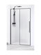 Sparke Duschwand für Dusche mit Aufklappbar Tür 120x200cm Sauberes Glas Schwarz