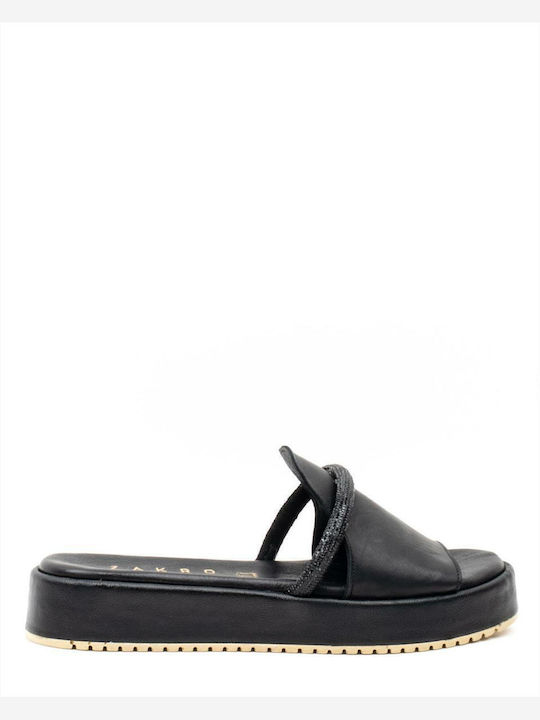 Sandale Casual Damă Din Piele Negru