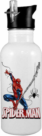Koupakoupa Παιδικό Παγούρι Spiderman Ανοξείδωτο με Καλαμάκι 600ml