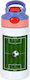 Koupakoupa Stainless Steel Kids Water Bottle Football with Straw Multicolour 350ml
