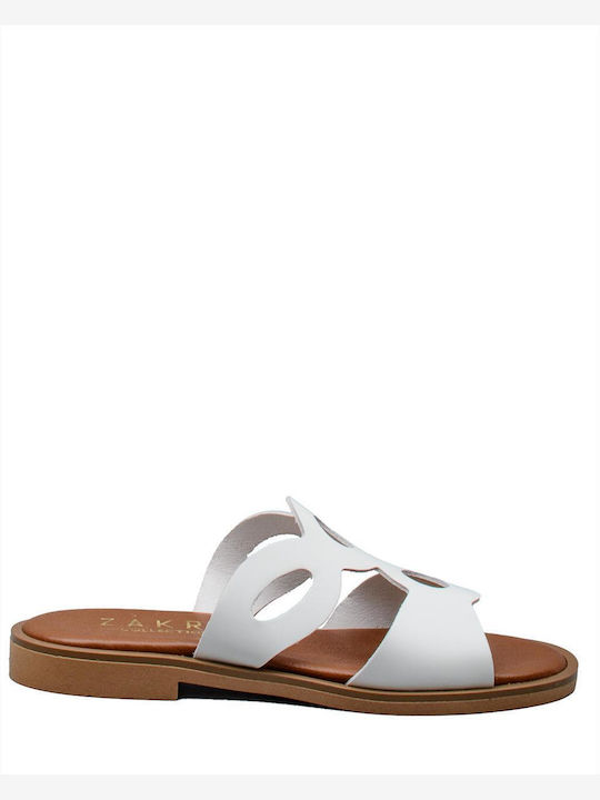 Zakro Collection Leather Women's Sandals White