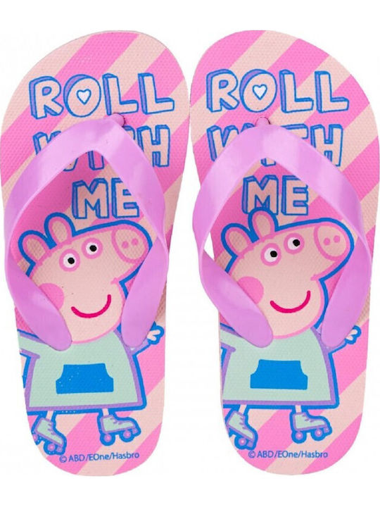 Flip-Flopi Pentru Copii Flip Flops Peppa Pig Roz Peppa Pig Roll Me