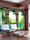 Wall Mural Fabric Green L400xW280cm