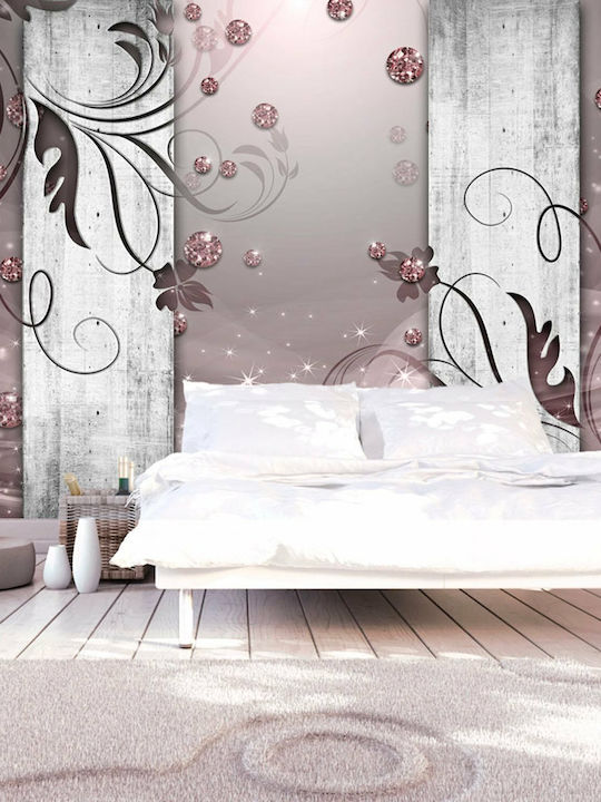 Wall Mural Fabric Pink 100x70cm