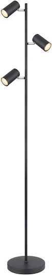 Globo Lighting Φωτιστικό Δαπέδου Υ154xΜ25εκ. με Ντουί για Λαμπτήρα GU10 Μαύρο
