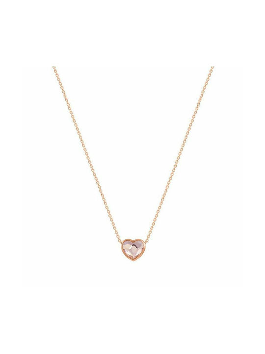 Amor Amor Halskette mit Design Herz aus Vergoldet Silber