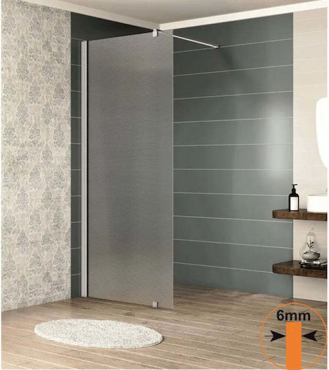 Inter Ceramic Διαχωριστικό Ντουζιέρας με Συρόμενη Πόρτα 70x200cm Fabric Chrome