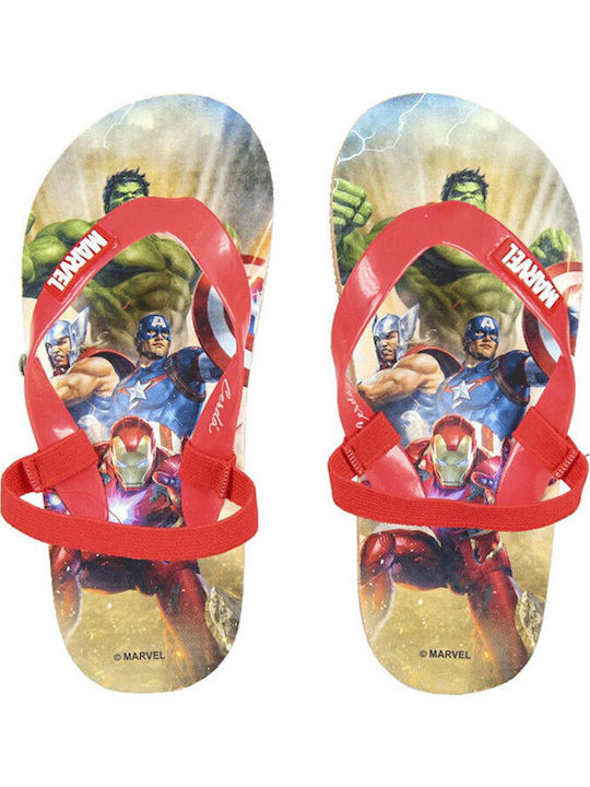 Παιδικές Σαγιονάρες Flip Flops Κόκκινες Marvel Εκδικητές